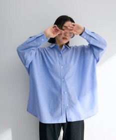 Green Parks 綿麻混レギュラーカラーＢＩＧシルエットシャツ