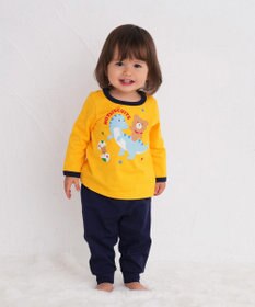 MIKI HOUSE HOT BISCUITS 【80-120cm】 天竺素材 恐竜柄 ルームウェア