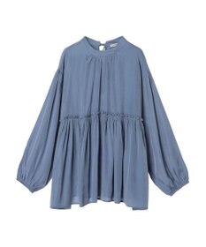 CRAFT STANDARD BOUTIQUE 後リボン切替ギャザーチュニックブラウス