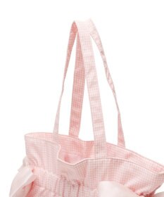 Maison de FLEUR ギンガムダブルリボンギャザートートバッグ
