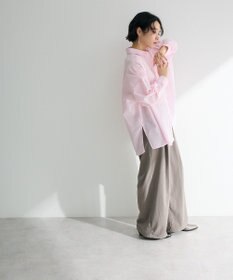 Green Parks 綿麻混レギュラーカラーＢＩＧシルエットシャツ