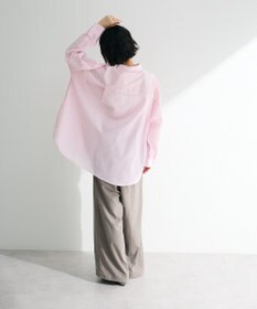 Green Parks 綿麻混レギュラーカラーＢＩＧシルエットシャツ