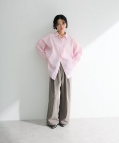 Green Parks 綿麻混レギュラーカラーＢＩＧシルエットシャツ