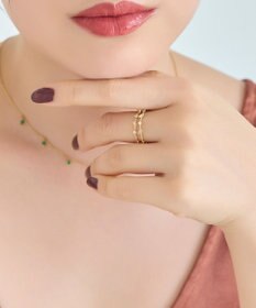 Phoebe ハーモニーカラーダブルラインリング