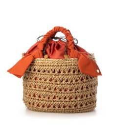 UNBILLION カシュカシュ cachecache / 下がりリボン柄編みトートバッグ