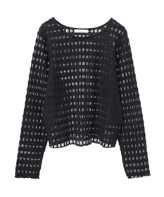 Green Parks クロップドボートネック表面感プルオーバー