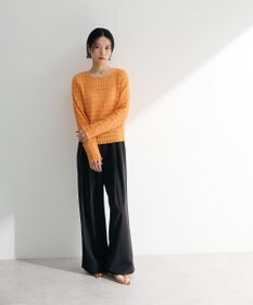 Green Parks クロップドボートネック表面感プルオーバー