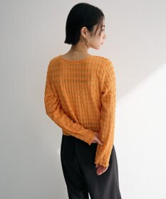 Green Parks クロップドボートネック表面感プルオーバー