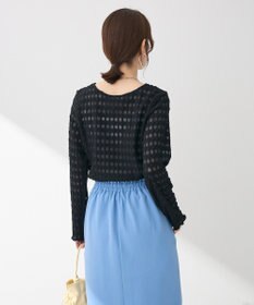 Green Parks クロップドボートネック表面感プルオーバー