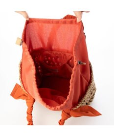 UNBILLION カシュカシュ cachecache / 下がりリボン柄編みトートバッグ