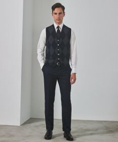 GOTAIRIKU 体温調整に【洗える/チクチクしにくい/ピリングしにくい】イタリア糸 ハイゲージ ベスト_WOOL100%