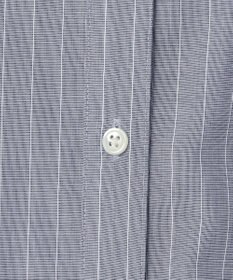 J.PRESS LADIES L ストライプ×エンブロイダリー バンドカラー ブラウス