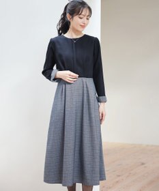 Tiaclasse 【洗える】チェックドッキングワンピース