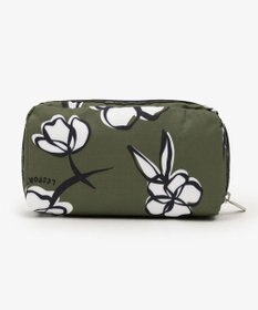 LeSportsac RECTANGULAR COSMETIC/オリーブフローラルシルエット