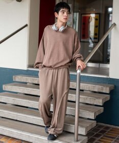 WEGO 【ユニセックス着用ITEM/ウエストゴム/MLサイズ展開】バルーン3Dスウェットパンツ