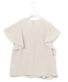 ICB 【WEB限定・洗える】BackSatinGeorgette ラッフルブラウス