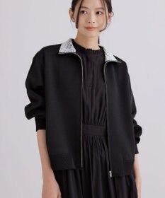 組曲 【WEB限定】オーガンニットスウェット ジップカーディガン