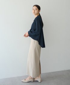 YECCA VECCA 2way裾アレンジパール釦ブラウス