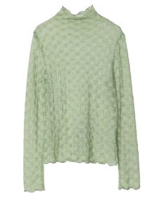 earth music&ecology ハイネックシアーフラワーインナー