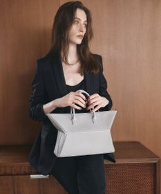 TOPKAPI 【TREASURE TOPKAPI】フェイクレザー ジオメトリック ショルダー付 トートバッグ