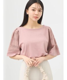 earth music&ecology フレア袖レースプルオーバー