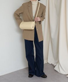 russet ソフトレザーロールショルダーバッグ(CE-1661)