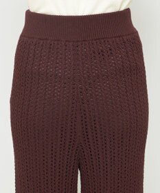 uncrave シースルーケーブルニット パンツ