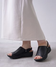 Pointer 本革 超軽量厚底サボサンダル