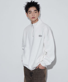 WEGO ワンポイントハーフジッププルオーバー