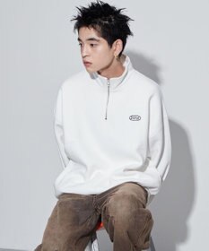 WEGO ワンポイントハーフジッププルオーバー