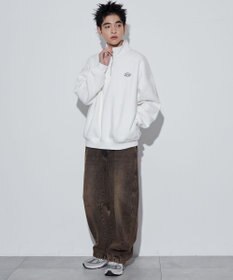 WEGO ワンポイントハーフジッププルオーバー