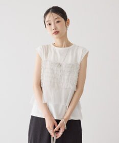 AMERICAN HOLIC 【2点セット】チュールキャミ+ノースリーブT