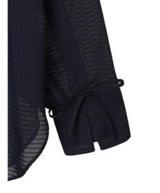 Green Parks シアーチェック袖ドロストシャツチュニック