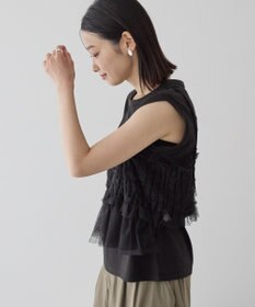 AMERICAN HOLIC 【2点セット】チュールキャミ+ノースリーブT