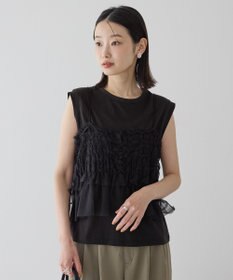 AMERICAN HOLIC 【2点セット】チュールキャミ+ノースリーブT