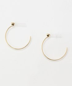 Phoebe 【金属アレルギー対応】スリムフープビジューセラミックピアス