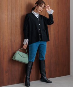 組曲 スエードライク トップハンドルバッグ