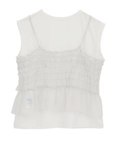 AMERICAN HOLIC 【2点セット】チュールキャミ+ノースリーブT