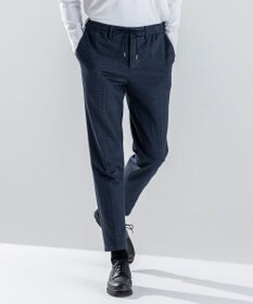 JOSEPH HOMME 新素材【ストレッチ/セットアップ対応】クリアドビージャージー  ドロスト付テーパードパンツ / PEGG CONVERTIBLE ネイビー系