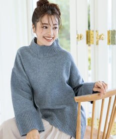 Tiaclasse 【洗える】モックネックポインテルニットトップス