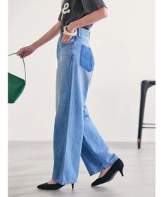 AMERICAN HOLIC アシンメトリーデニムワイドパンツ