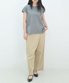 TOQUE 25SS新作〈大草直子さんアドバイザー〉スーピマコットンスムースフレンチノースリーブトップス