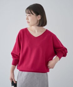 Green Parks 洗える　Ｖネックドルマンニットプルオーバー