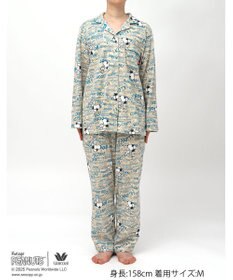 WACOAL ワコール_リラックス＆スリープ パジャマ 長袖 長ズボン オーガニックコットン100%(本体) PEANUTS スヌーピー レディース FDX552 /ワコール