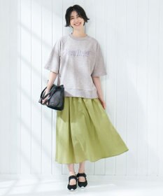 ANY L 【洗濯機可】刺繍ロゴミニ裏毛スウェット