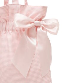 Maison de FLEUR ギンガムダブルリボンギャザートートバッグ