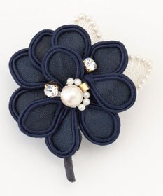 ANY SIS プチフラワー コサージュ ネイビー