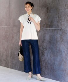 Tiaclasse 【洗える】フリル袖ポンチプルオーバー