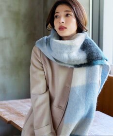 Tiaclasse 大判チェックシャギーマフラー