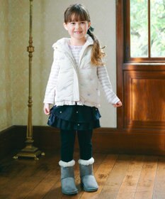 ANY KIDS リボン×ボーダー長袖Tシャツ